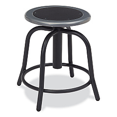 NPS 6800 Series Height Adjustable Metal Seat Swivel Stool, Supports Up to 300 lb, 18" to 24" Seat Height, Black Seat/Base (681010)