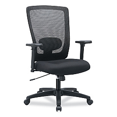 Alera Envy Series Mesh High-Back Multifunction Chair, Supports Up to 250 lb, 16.88" to 21.5" Seat Height, Black (ALENV41M14)