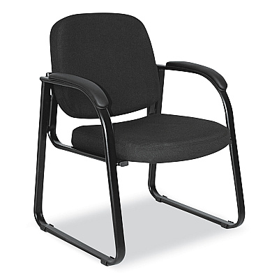 Alera Genaro Series Half-Back Sled Base Guest Chair, 25" x 24.80" x 33.66", Black (ALERL43C11)