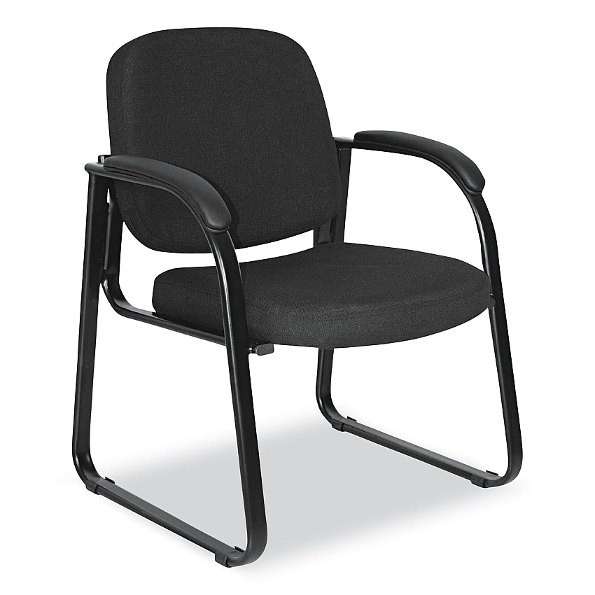 Alera Genaro Series Half-Back Sled Base Guest Chair, 25" x 24.80" x 33.66", Black (ALERL43C11)