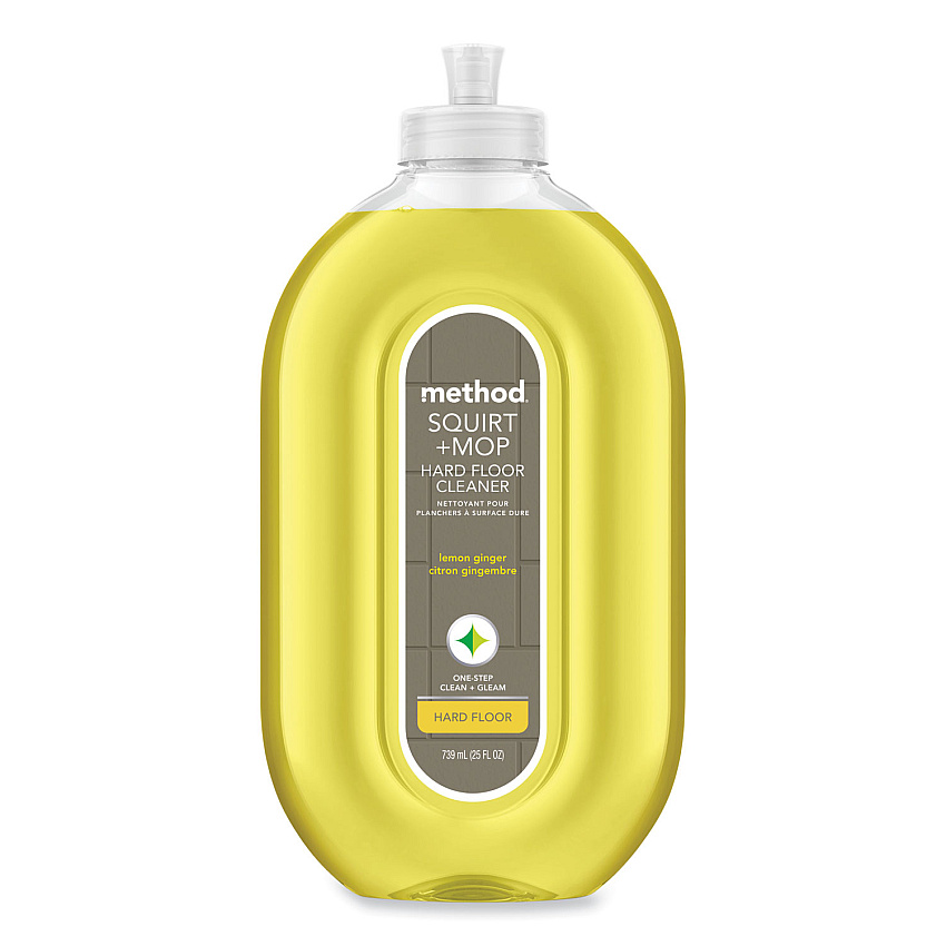 Method Squirt + Mop Hard Floor Cleaner, 25 oz Spray Bottle, Lemon Ginger, 6/Carton (00563CT)