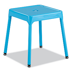 Safco Steel Guest Stool, Backless, Supports Up to 275 lb, 15" to 15.5" Seat Height, Baby Blue Seat, Baby Blue Base (6603BU)