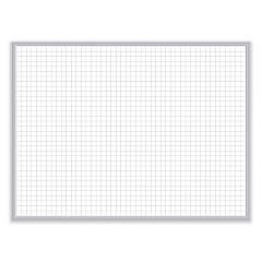 Ghent 1 x 1 Grid Magnetic Whiteboard, 48.5 x 36.5, White/Gray Surface, Satin Aluminum Frame (GRPM321G34)