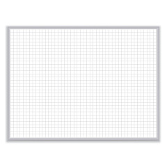 Ghent Non-Magnetic Whiteboard with Aluminum Frame, 24 x 17.81, White Surface, Satin Aluminum Frame (M2181)