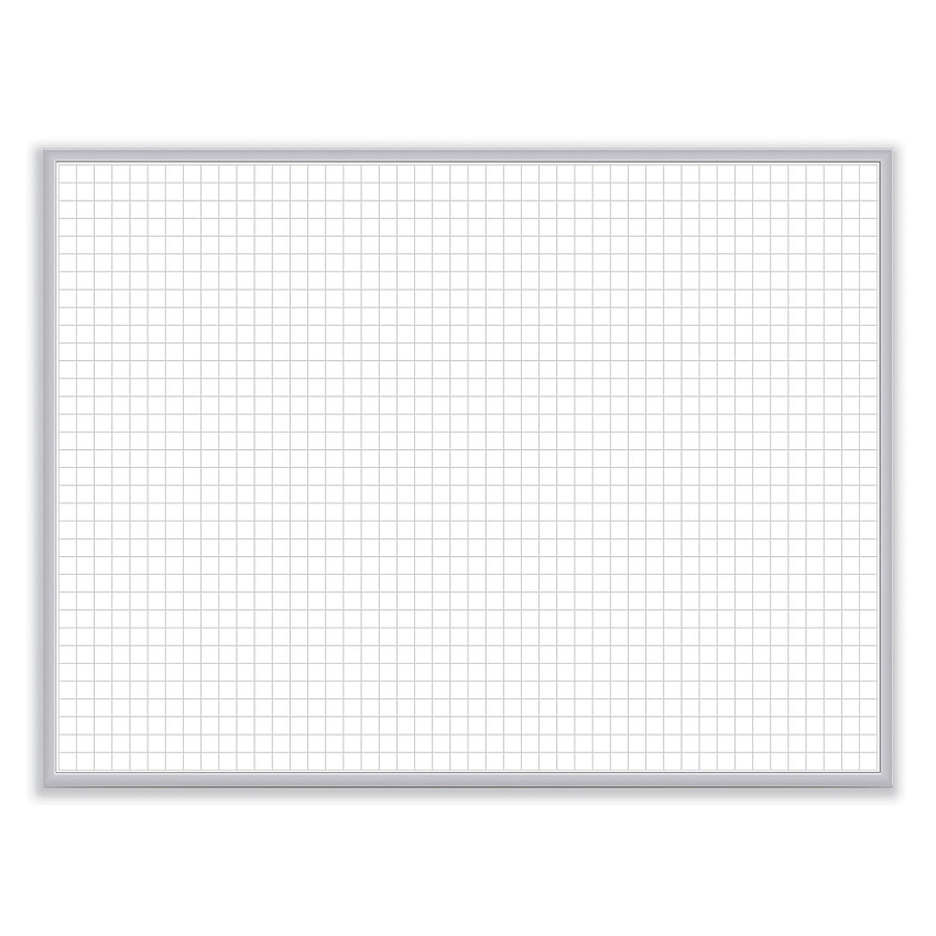 Ghent Non-Magnetic Whiteboard with Aluminum Frame, 24 x 17.81, White Surface, Satin Aluminum Frame (M2181)
