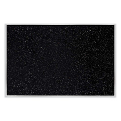 Ghent Satin Aluminum-Frame Recycled Rubber Bulletin Boards, 96.5 x 48.5, Confetti Surface (ATR48CF)