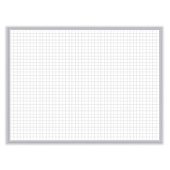 Ghent Non-Magnetic Whiteboard with Aluminum Frame, 120.63 x 48.63, White Surface, Satin Aluminum Frame (M24104)