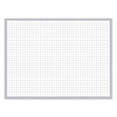 Ghent 1 x 1 Grid Magnetic Whiteboard, 36 x 24, White/Gray Surface, Satin Aluminum Frame (GRPM321G23)