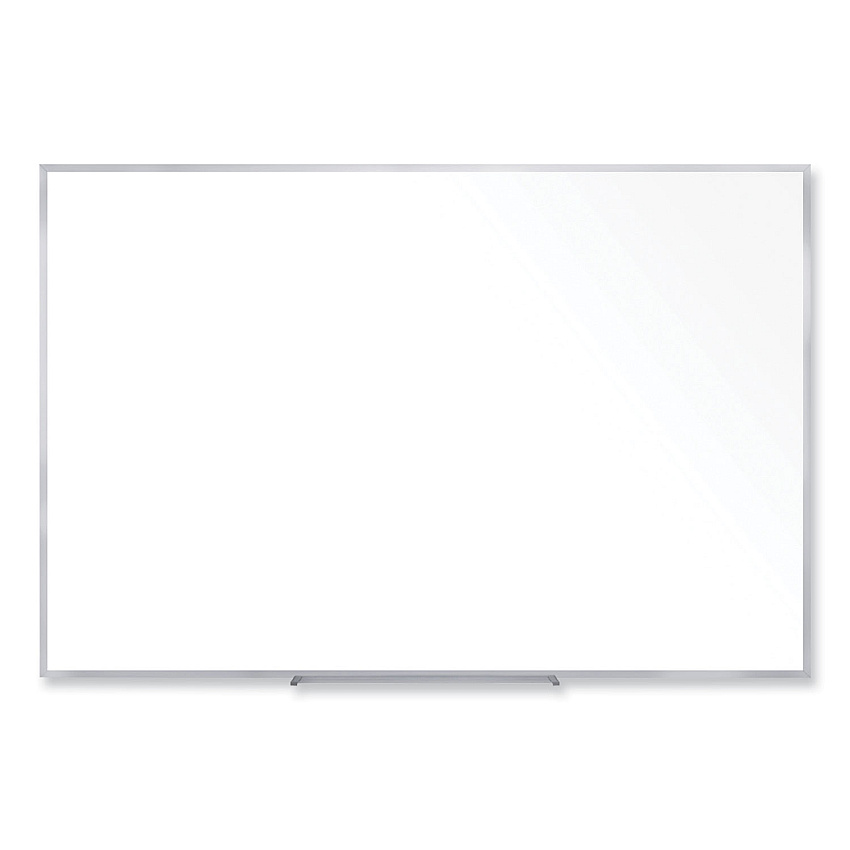 Ghent Non-Magnetic Whiteboard with Aluminum Frame, 72.63 x 48.47, White Surface, Satin Aluminum Frame (M2464)