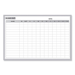 Ghent In/Out Magnetic Whiteboard, 36 x 24, White/Gray Surface, Satin Aluminum Frame (GRPM301E23)