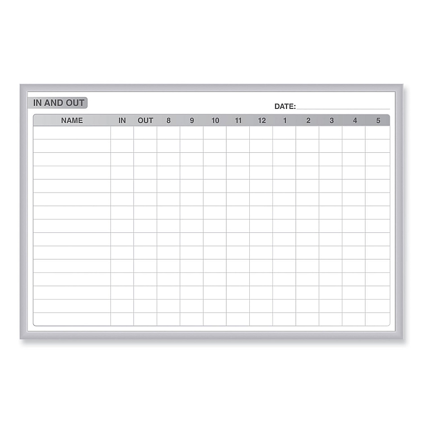 Ghent In/Out Magnetic Whiteboard, 36 x 24, White/Gray Surface, Satin Aluminum Frame (GRPM301E23)