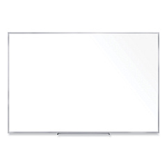 Ghent Non-Magnetic Whiteboard with Aluminum Frame, 96.63 x 48.47, White Surface, Satin Aluminum Frame (M2484)