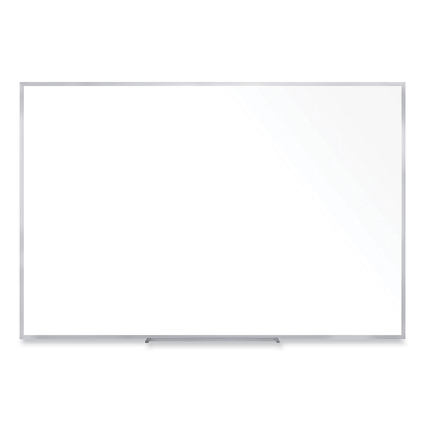 Ghent Non-Magnetic Whiteboard with Aluminum Frame, 96.63 x 48.47, White Surface, Satin Aluminum Frame (M2484)