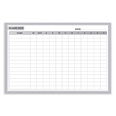 Ghent In/Out Magnetic Whiteboard, 96.5 x 48.5, White/Gray Surface, Satin Aluminum Frame (GRPM301E48)