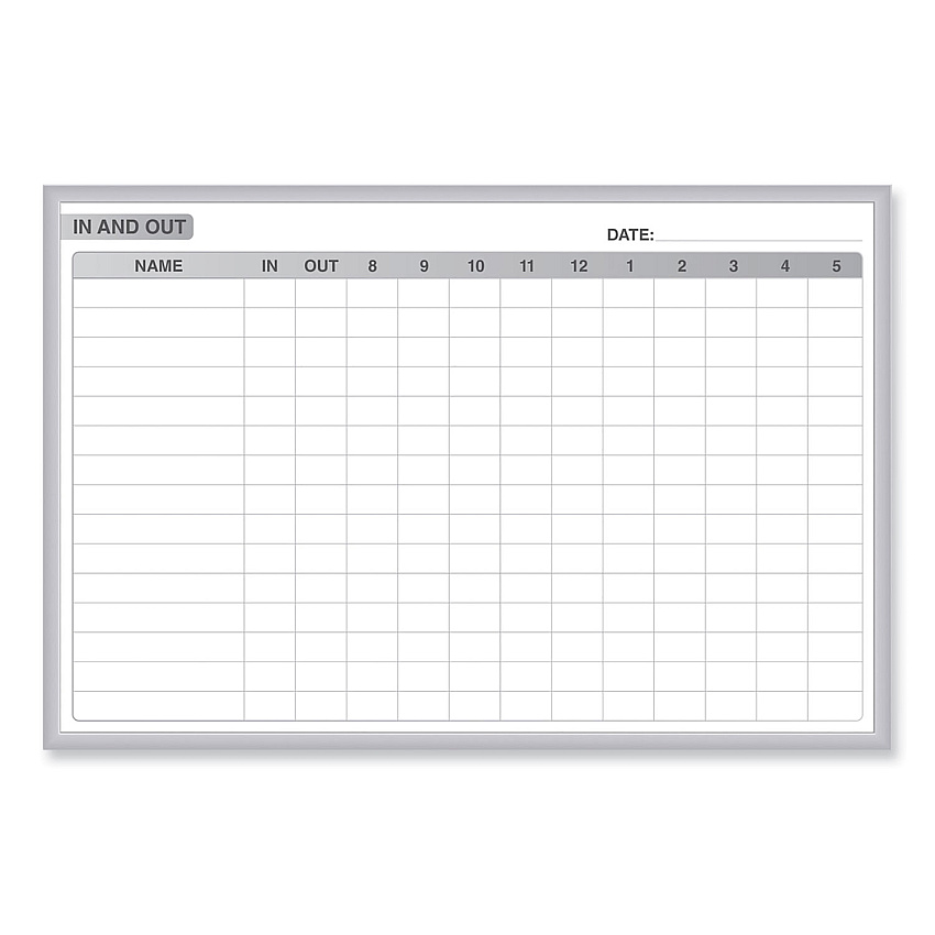 Ghent In/Out Magnetic Whiteboard, 48.5 x 36.5, White/Gray Surface, Satin Aluminum Frame (GRPM301E34)