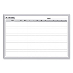 Ghent In/Out Magnetic Whiteboard, 72.5 x 48.5, White/Gray Surface, Satin Aluminum Frame (GRPM301E46)