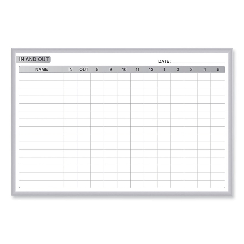 Ghent In/Out Magnetic Whiteboard, 72.5 x 48.5, White/Gray Surface, Satin Aluminum Frame (GRPM301E46)