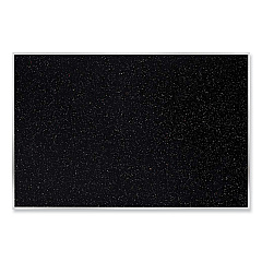Ghent Satin Aluminum-Frame Recycled Rubber Bulletin Boards, 72.5 x 48.5, Confetti Surface (ATR46CF)