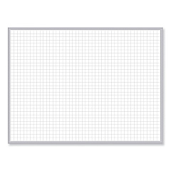 Ghent Non-Magnetic Whiteboard with Aluminum Frame, 48 x 35.81, White Surface, Satin Aluminum Frame (M2341)