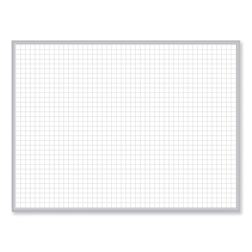 Ghent Non-Magnetic Whiteboard with Aluminum Frame, 48 x 35.81, White Surface, Satin Aluminum Frame (M2341)