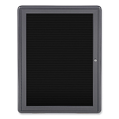 Ghent Enclosed Letterboard, 24.13 x 33.75, Gray Powder-Coated Aluminum Frame (OVG1BBK)