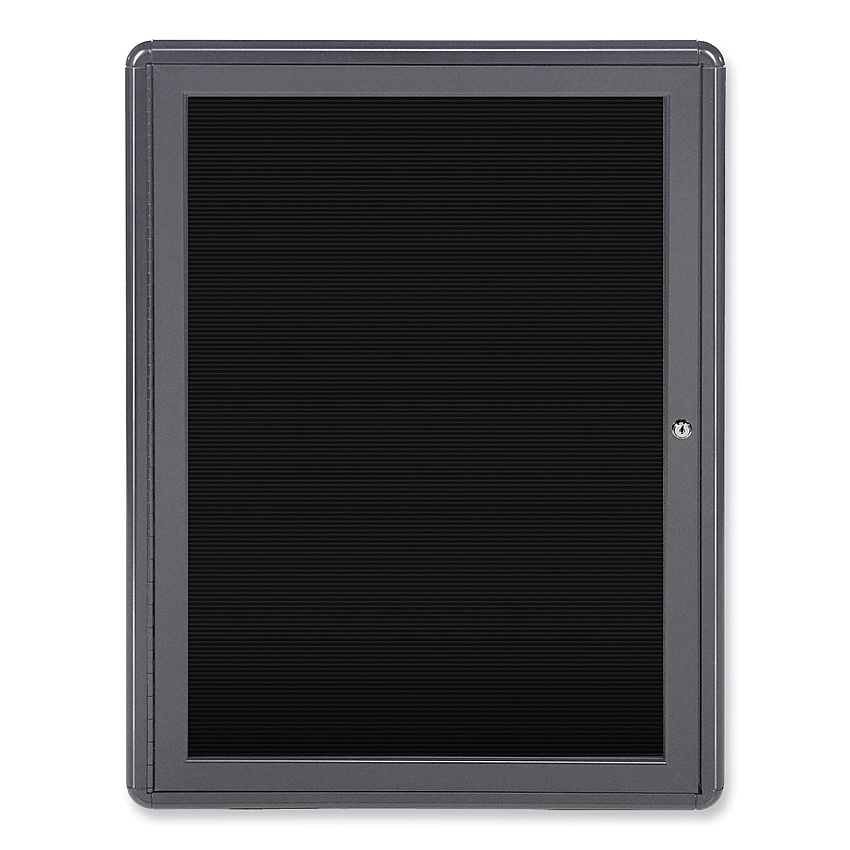 Ghent Enclosed Letterboard, 24.13 x 33.75, Gray Powder-Coated Aluminum Frame (OVG1BBK)