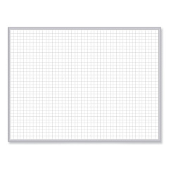 Ghent Magnetic Porcelain Whiteboard with Satin Aluminum Frame, 36.5 x 60.5, White Surface (M1354)
