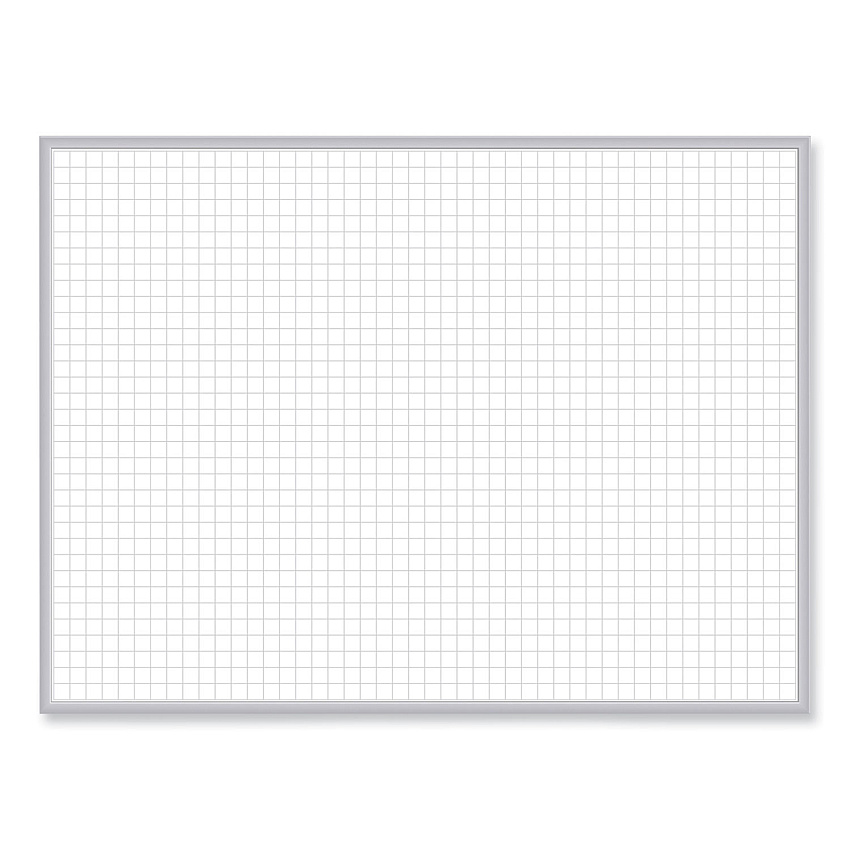 Ghent Magnetic Porcelain Whiteboard with Satin Aluminum Frame, 36.5 x 60.5, White Surface (M1354)