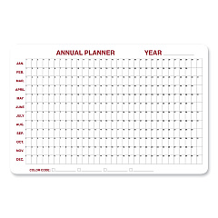 Ghent 12 Month Whiteboard Calendar with Radius Corners, 36 x 24, White/Red/Black Surface (984517)