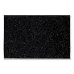 Ghent Satin Aluminum-Frame Recycled Rubber Bulletin Boards, 60.5 x 36.5, Confetti Surface (ATR35CF)
