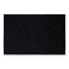 Ghent Satin Aluminum-Frame Recycled Rubber Bulletin Boards, 144.5 x 48.5, Confetti Surface (ATR412CF)