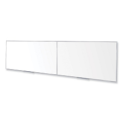 Ghent Magnetic Porcelain Whiteboard with Satin Aluminum Frame, 193 x 48.5, White Surface (M14164)