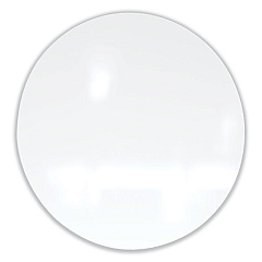 Ghent Coda Low Profile Circular Non-Magnetic Glassboard, 36 Diameter, White Surface (CDAGN36WH)