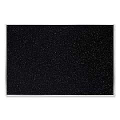 Ghent Satin Aluminum-Frame Recycled Rubber Bulletin Boards, 120.5 x 48.5, Confetti Surface (ATR410CF)