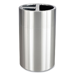 Safco Triple Recycling Receptacle, 40 gal, Steel, Brushed Aluminum (9941SS)