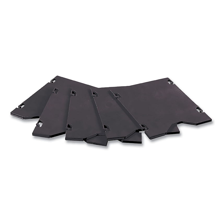 Safco E-Z Sort Additional Mail Trays, 5 Shelves, 11 x 12.5 x 0.5, Black (7753BL)