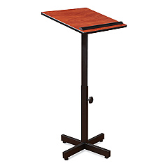 Oklahoma Sound Portable Presentation Lectern Stand, 20 x 18.25 x 44, Cherry (70CH)