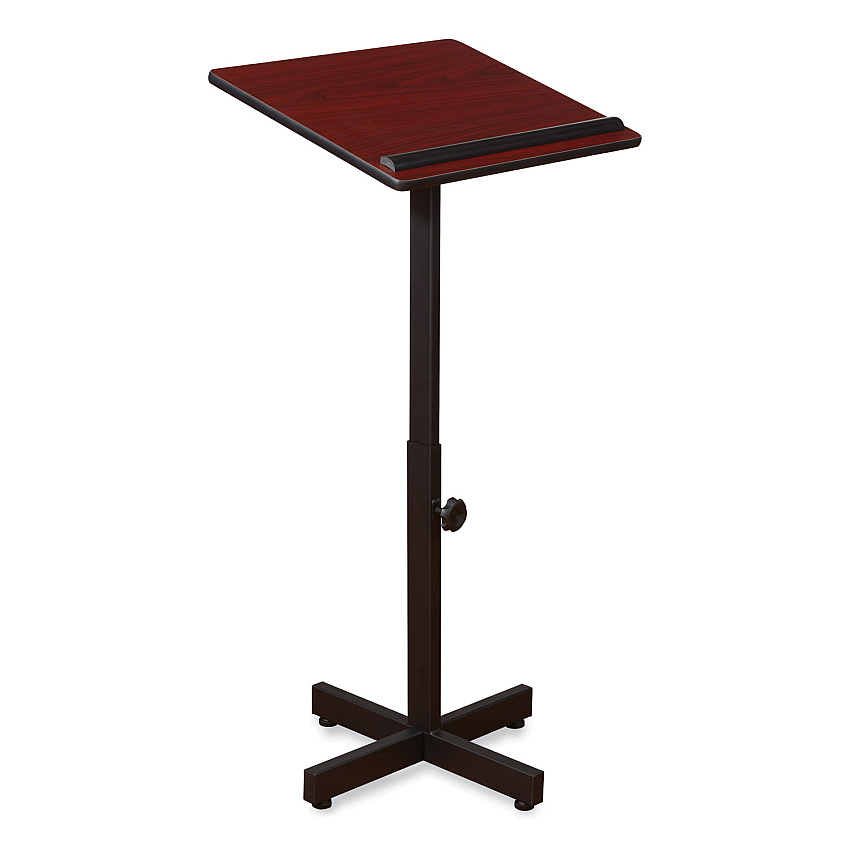 Oklahoma Sound Portable Presentation Lectern Stand, 20 x 18.25 x 44, Mahogany (70MY)
