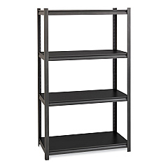 Hirsh Industries Iron Horse 3200 Rivet Shelving, Four-Shelf, 36w x 18d x 60h, Gray (20995)