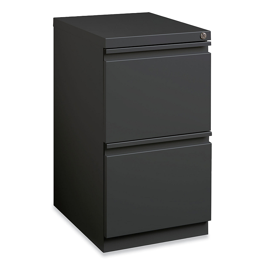 Hirsh Industries Full-Width Pull 20 Deep Mobile Pedestal File, 2-Drawer: File/File, Letter, Charcoal, 15 x 19.88 x 27.75 (19328)