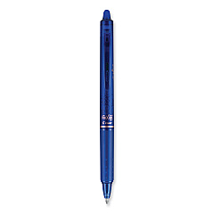 Pilot FriXion Clicker Erasable Gel Pen, Retractable, Bold 1 mm, Blue Ink, Blue Barrel, Dozen (11387)