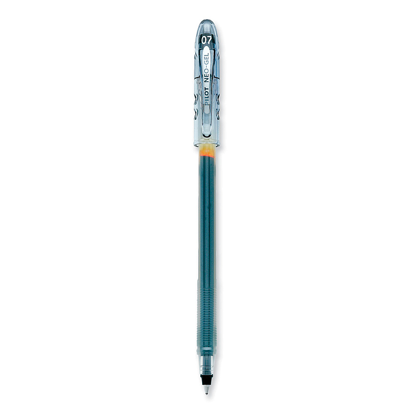 Pilot Neo-Gel Gel Pen, Stick, Fine 0.7 mm, Black Ink, Black Barrel, Dozen (14001)