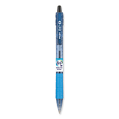 Pilot B2P Bottle-2-Pen Recycled Ballpoint Pen, Retractable, Medium 1 mm, Black Ink, Translucent Blue Barrel, Dozen (32800)