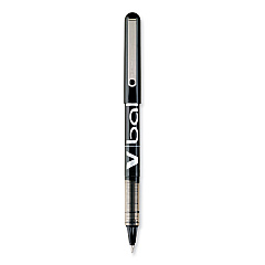 Pilot VBall Liquid Ink Roller Ball Pen, Stick, Extra-Fine 0.5 mm, Black Ink, Black Barrel, Dozen (35200)