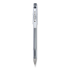 Pilot G-TEC-C Ultra Gel Pen, Stick, Extra-Fine 0.4 mm, Black Ink, Clear Barrel, Dozen (35491)