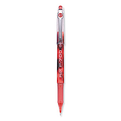 Pilot Precise P-700 Gel Pen, Stick, Fine 0.7 mm, Red Ink, Red Barrel, Dozen (38612)