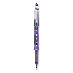 Pilot Precise P-700 Gel Pen, Stick, Fine 0.7 mm, Purple Ink, Purple Barrel, Dozen (38621)