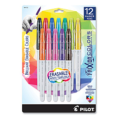 Pilot FriXion Colors Erasable Porous Point Pen, Stick, Bold 2.5 mm, Assorted Ink and Barrel Colors, 12/Pack (44155)