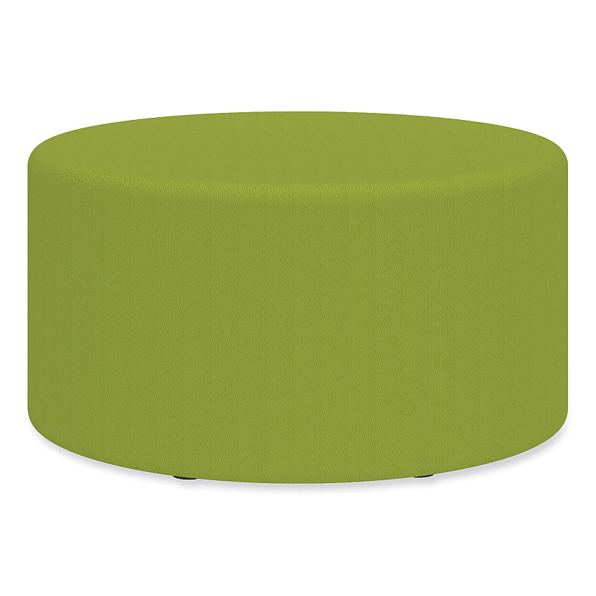 Safco Learn 30" Cylinder Vinyl Ottoman, 30w x 30d x 18h, Green (8123GV)