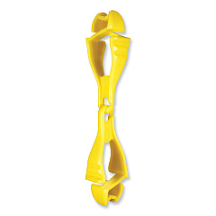 ergodyne Squids 3400 Dual Clip Glove Clip Holder, 1 x 1 x 6.5, Acetal Copolymer, Lime (19119)